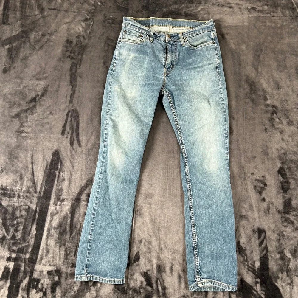 Levi's 514 Straight Fit Jeans Mens 30x30 Light Wash Denim Blue Pants